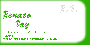 renato vay business card